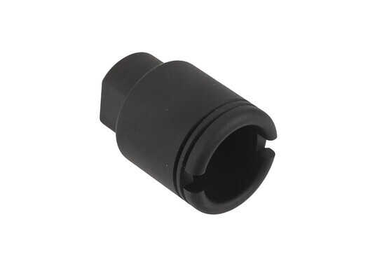 The KAK Industry Slimline Micro Flash Can Muzzle Device is designed for 9mm barrels